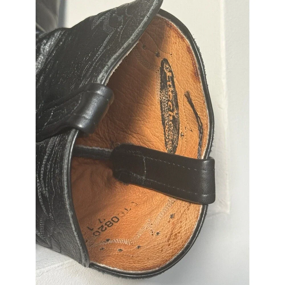 Lucchese 2000 Western Embroidery Leather Roper Boots | USA Made | Men’s 8.5 D